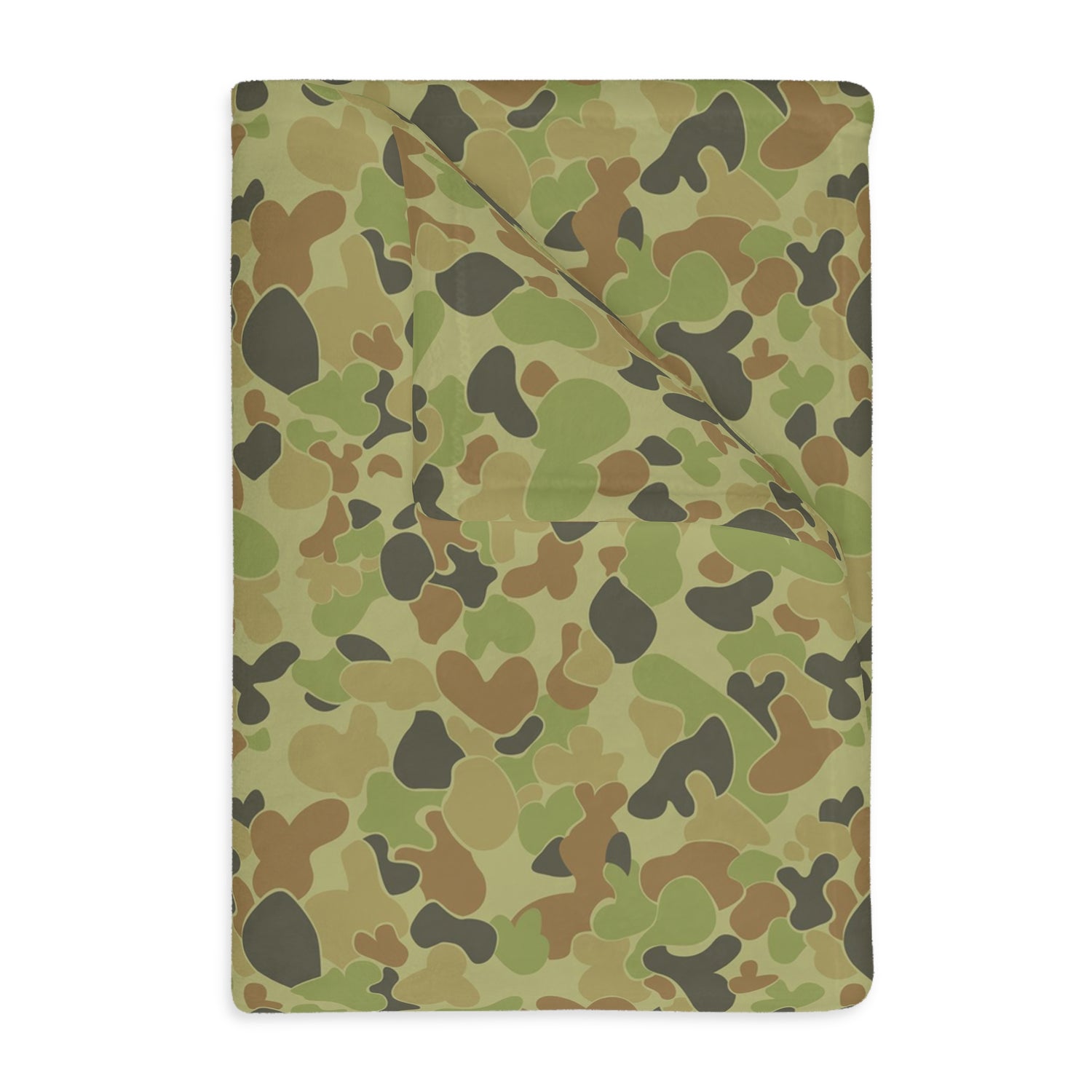 AusCam Velveteen Microfiber Blanket — Soft Two-Sided Camouflage Throw