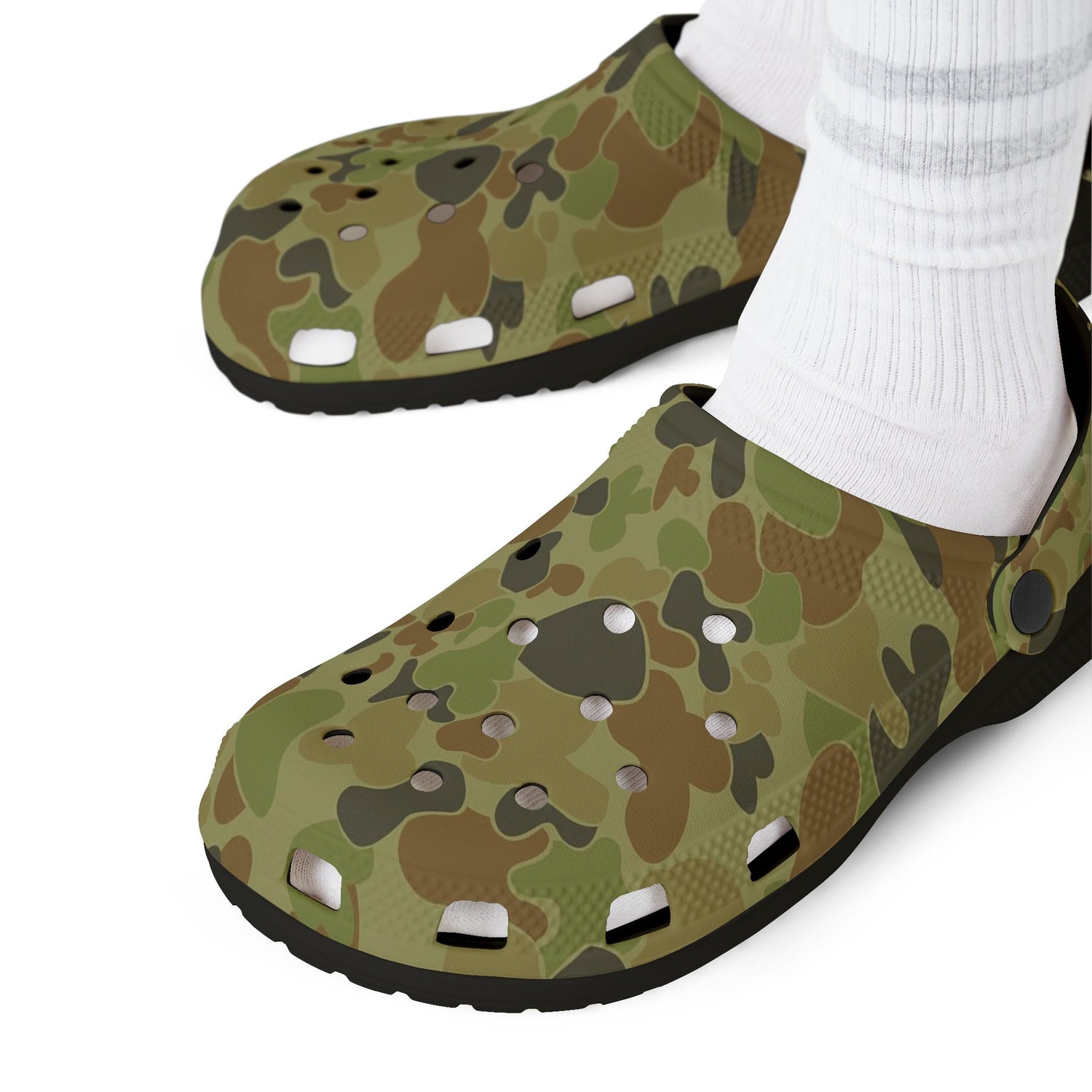 Camo EVA Foam Clogs — Lightweight Outdoor Slip-On Shoes