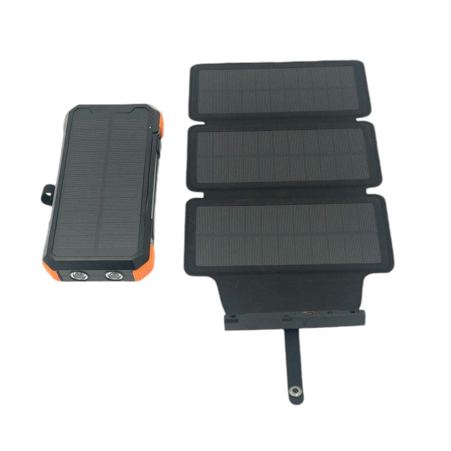 Solar Batter Bank - Hand crank/removable panels and built in Lighter Function - PrepPro Australia