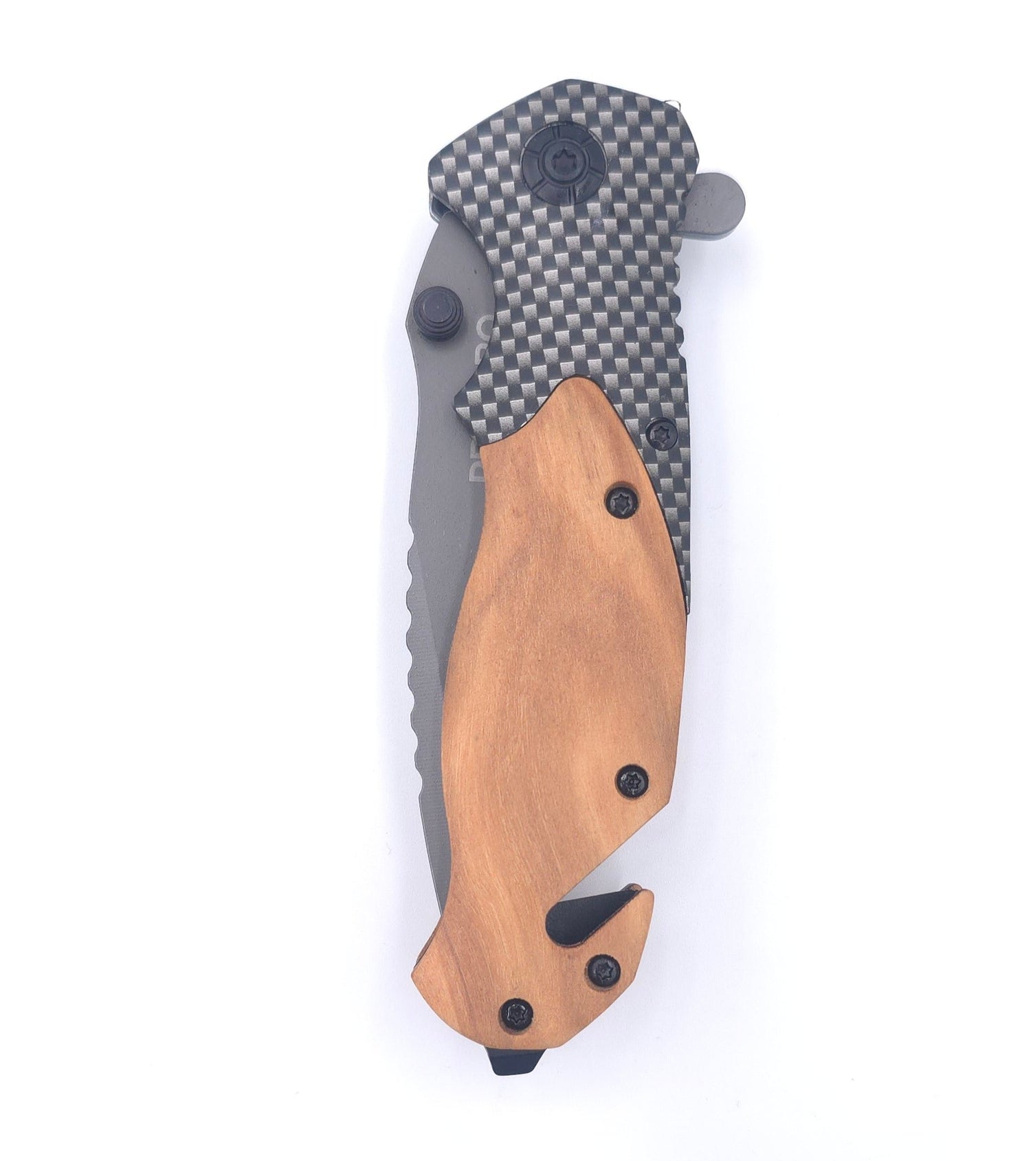 Carbon - PrepPro Folding knife with built in Belt Cutter - PrepPro Australia