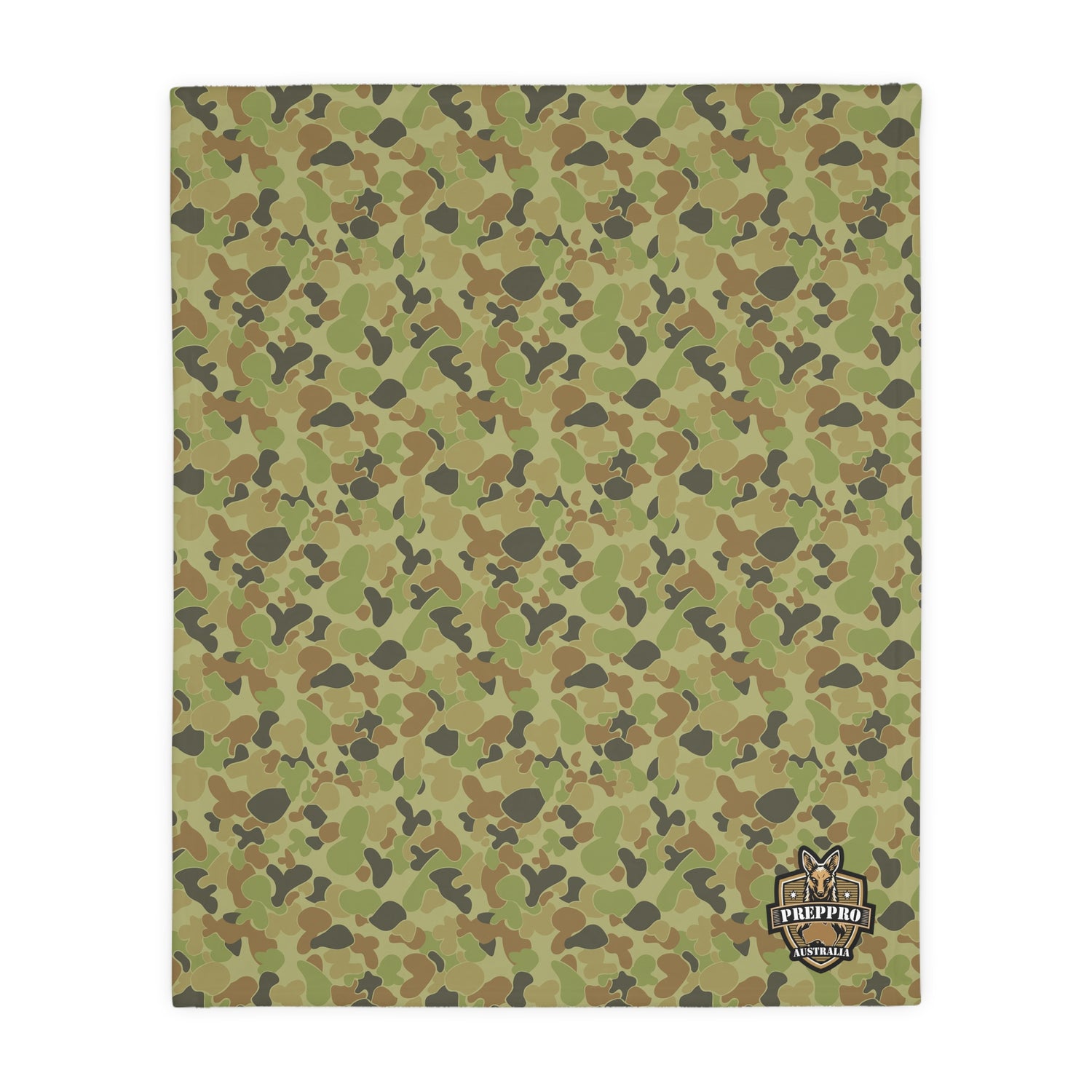 AusCam Velveteen Microfiber Blanket — Soft Two-Sided Camouflage Throw