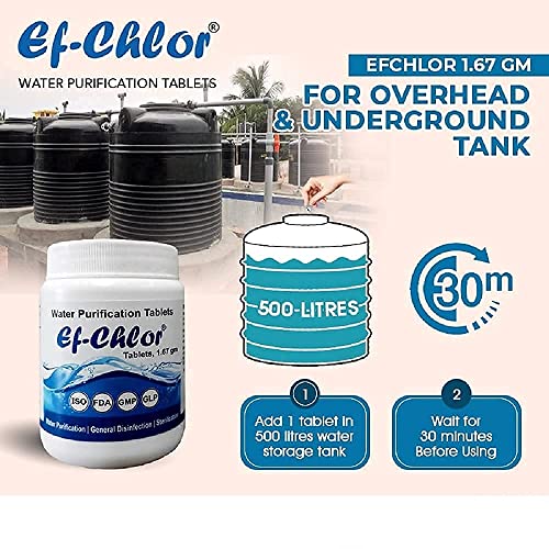 EF-Chlor Water Purification Tablets - 3.5mg, 33mg, 167mg,1.67gm - PrepPro Australia