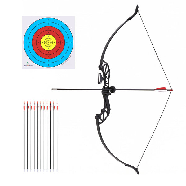 Everfit 55lb Recurve Takedown Bow & Arrow Set, Red