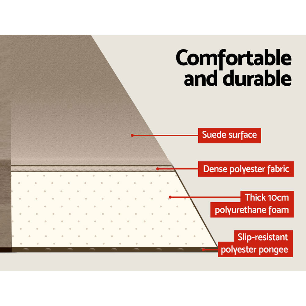 Weisshorn Self-Inflating Double Camping Mattress Set, 9.5 cm, Coffee