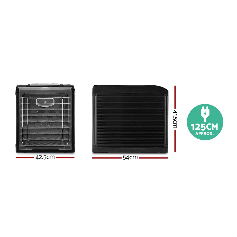 Devanti Food Dehydrator, 9 Stainless Trays, 700W, Black
