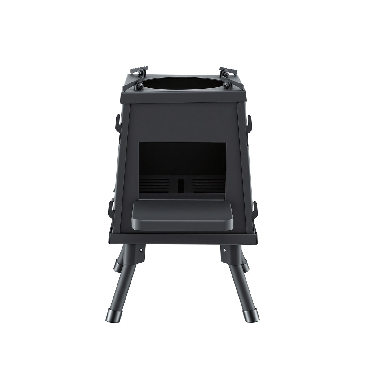 Grillz Portable Wood and Charcoal Stove, Foldable, with Carry Bag