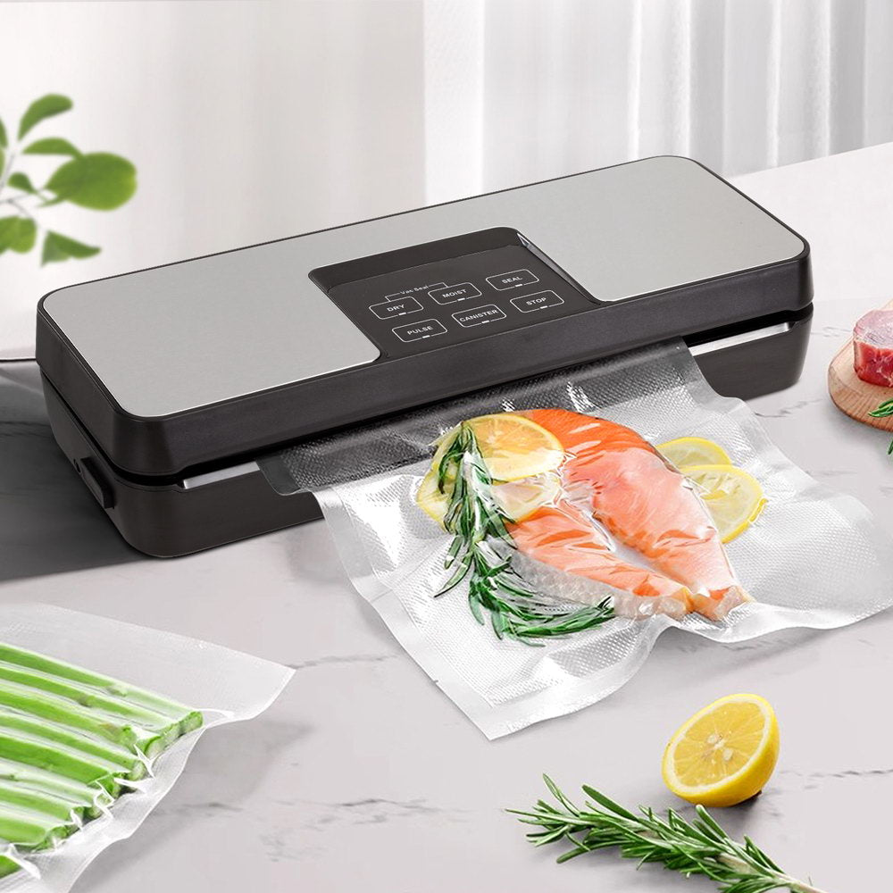 Devanti Food Vacuum Sealer, 5 Modes, Slide Cutter, Black
