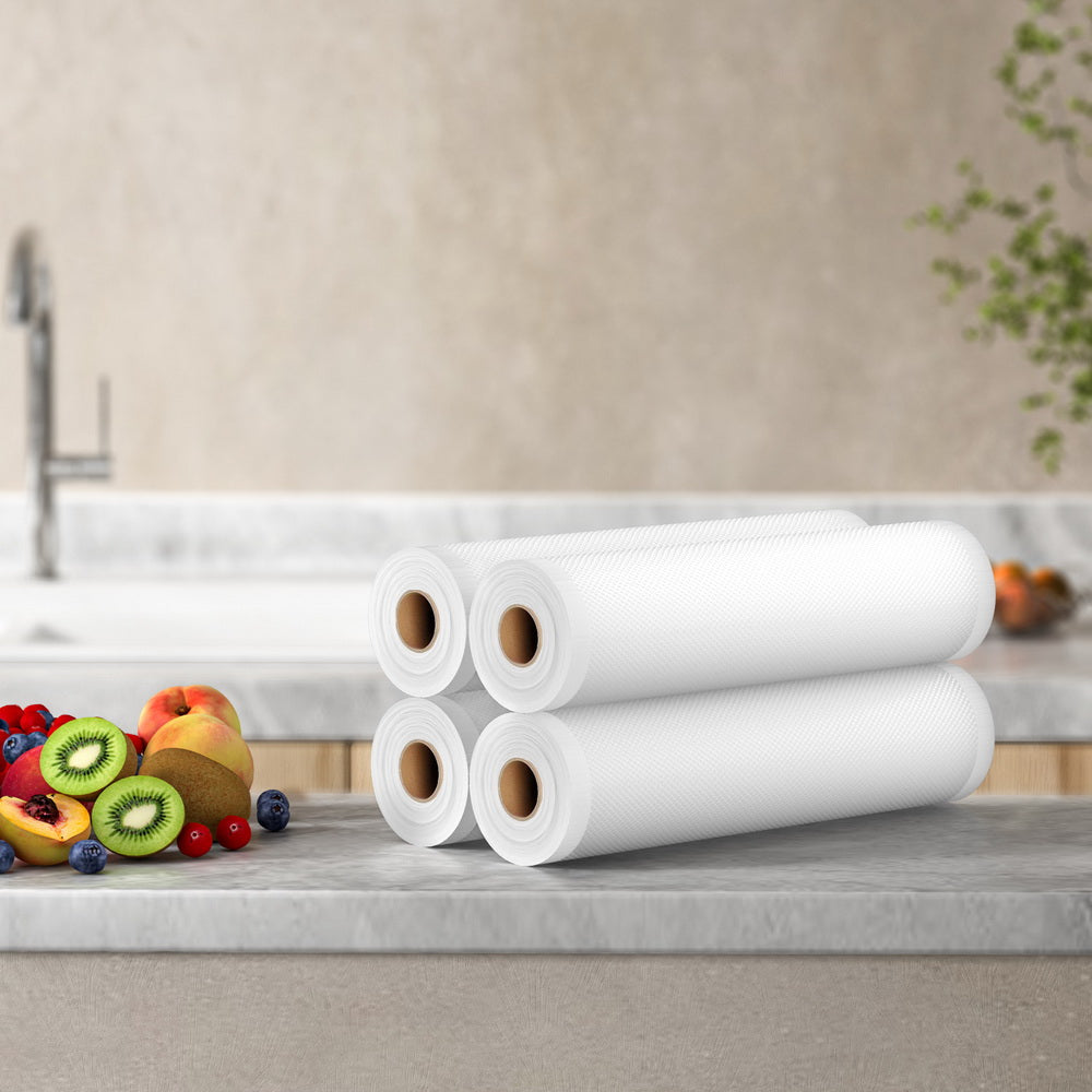 Devanti Vacuum Sealer Bag Rolls, 28cm x 6m, 4 Pack