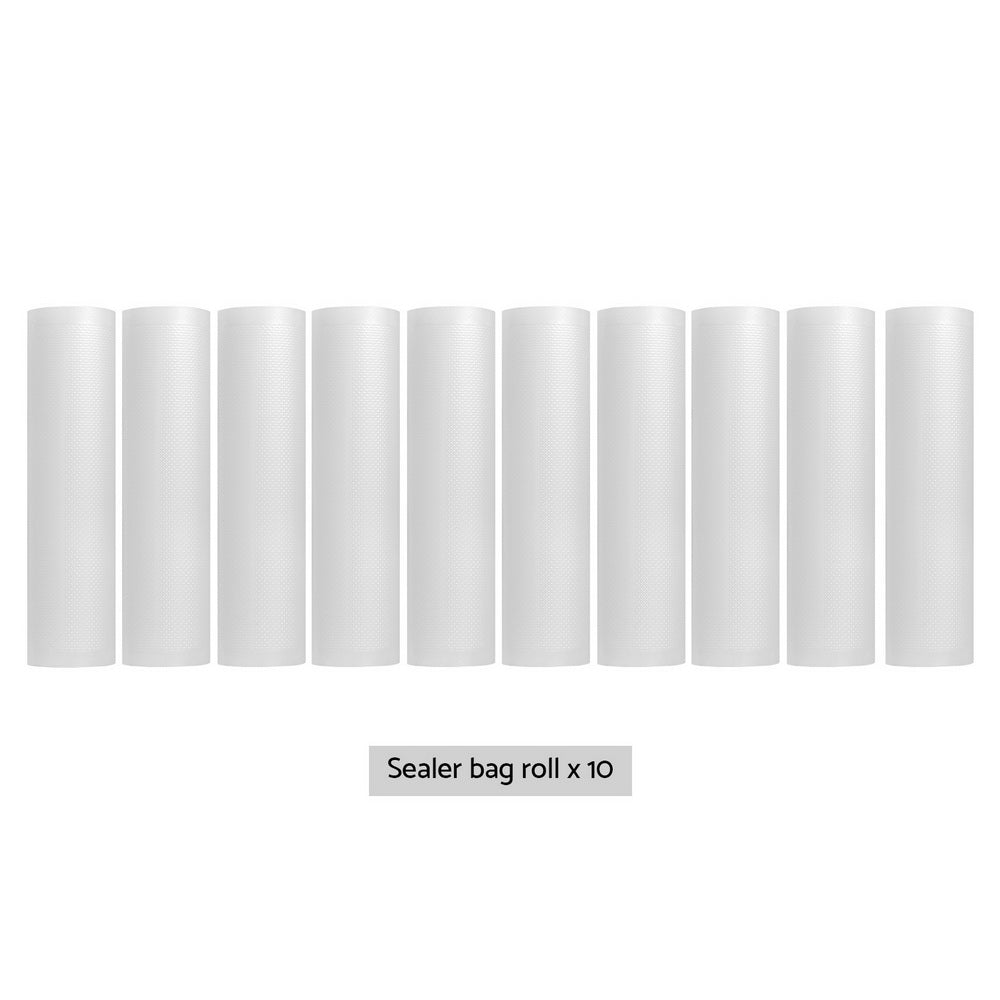 Devanti Vacuum Sealer Bag Rolls, 28cm x 6m, 10 Pack