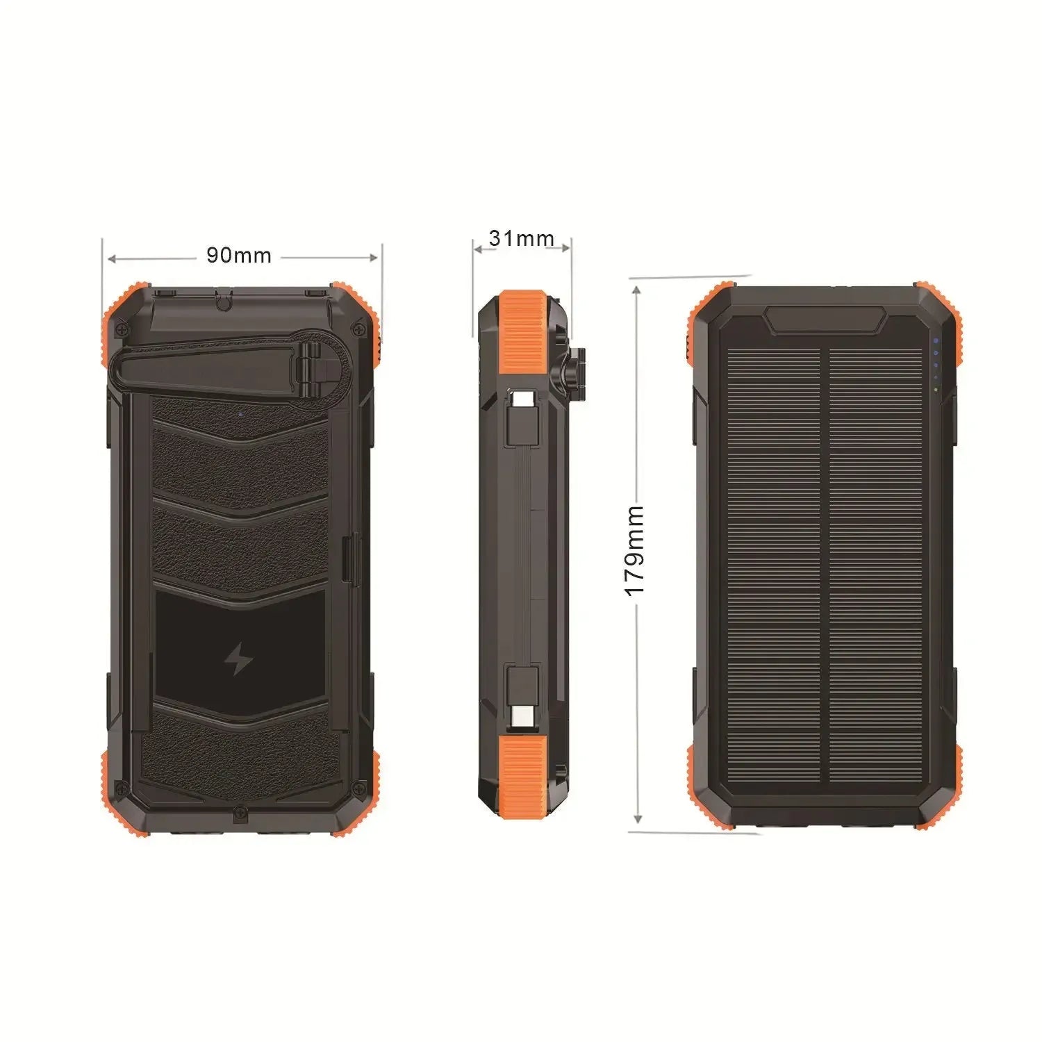 Solar Batter Bank - Hand crank/removable panels and built in Lighter Function - PrepPro Australia