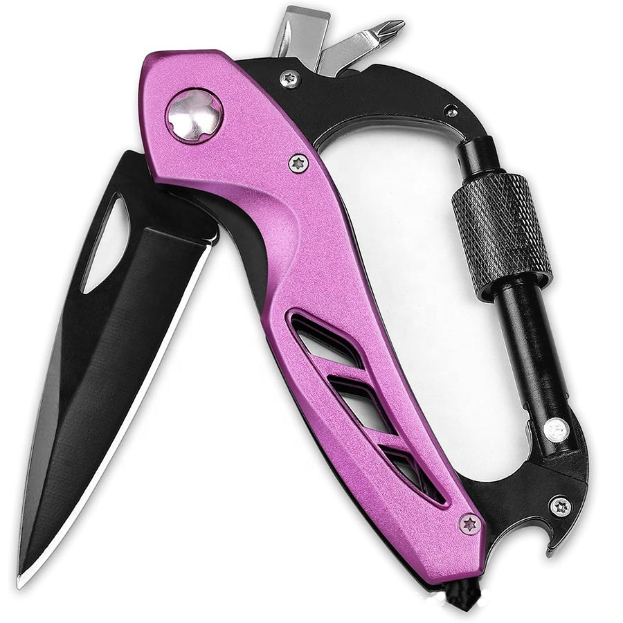 6-in‑1 Locking Carabiner Knife | PrepPro