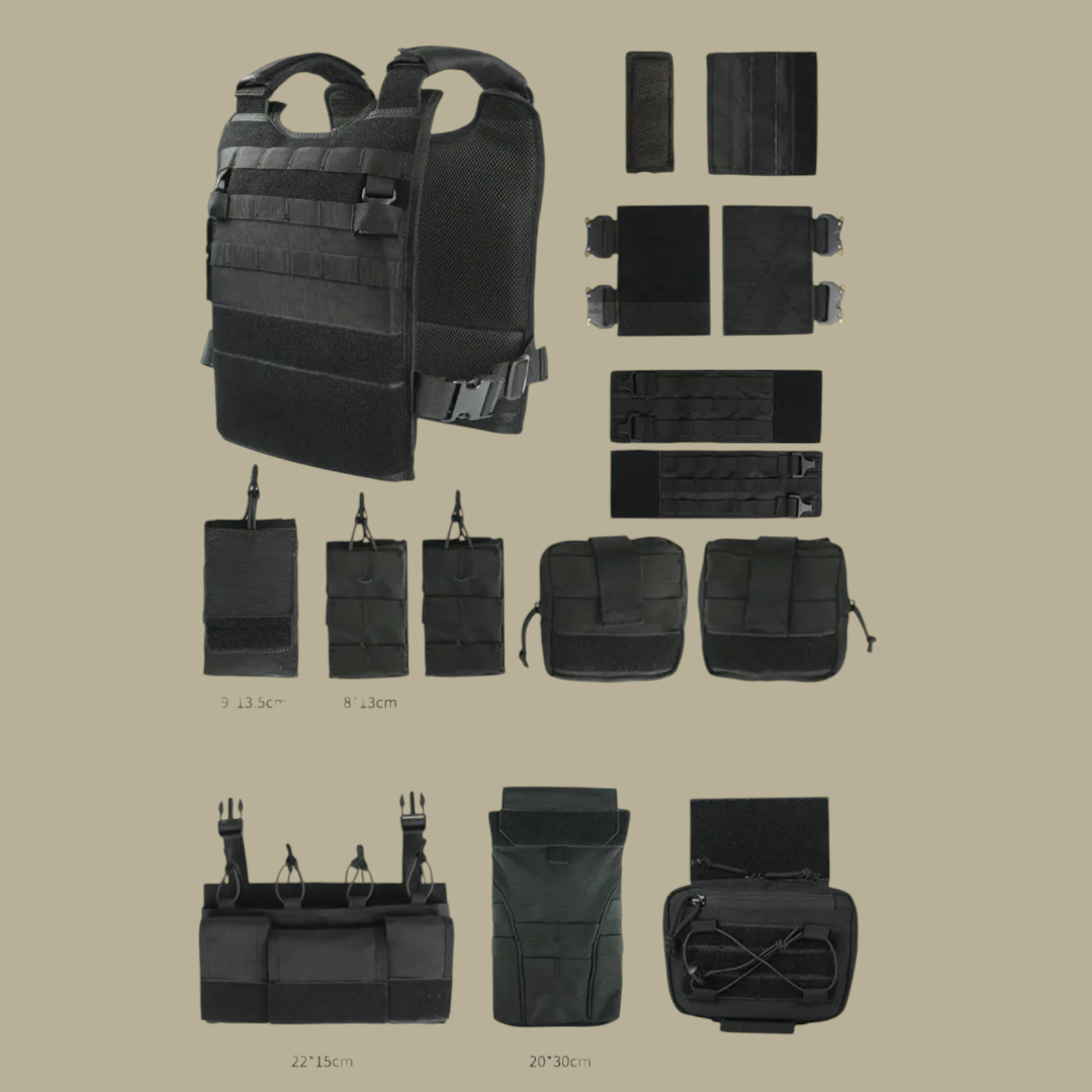 PrepPro - BRAVO- Tactical Plate Carrier Vest – Adjustable Quick-Release Design - PrepPro Australia