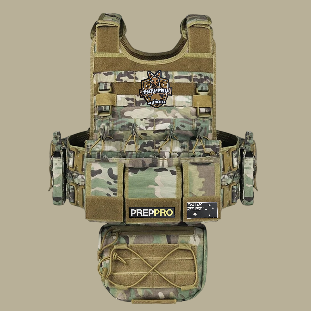 PrepPro - BRAVO- Tactical Plate Carrier Vest – Adjustable Quick-Release Design - PrepPro Australia