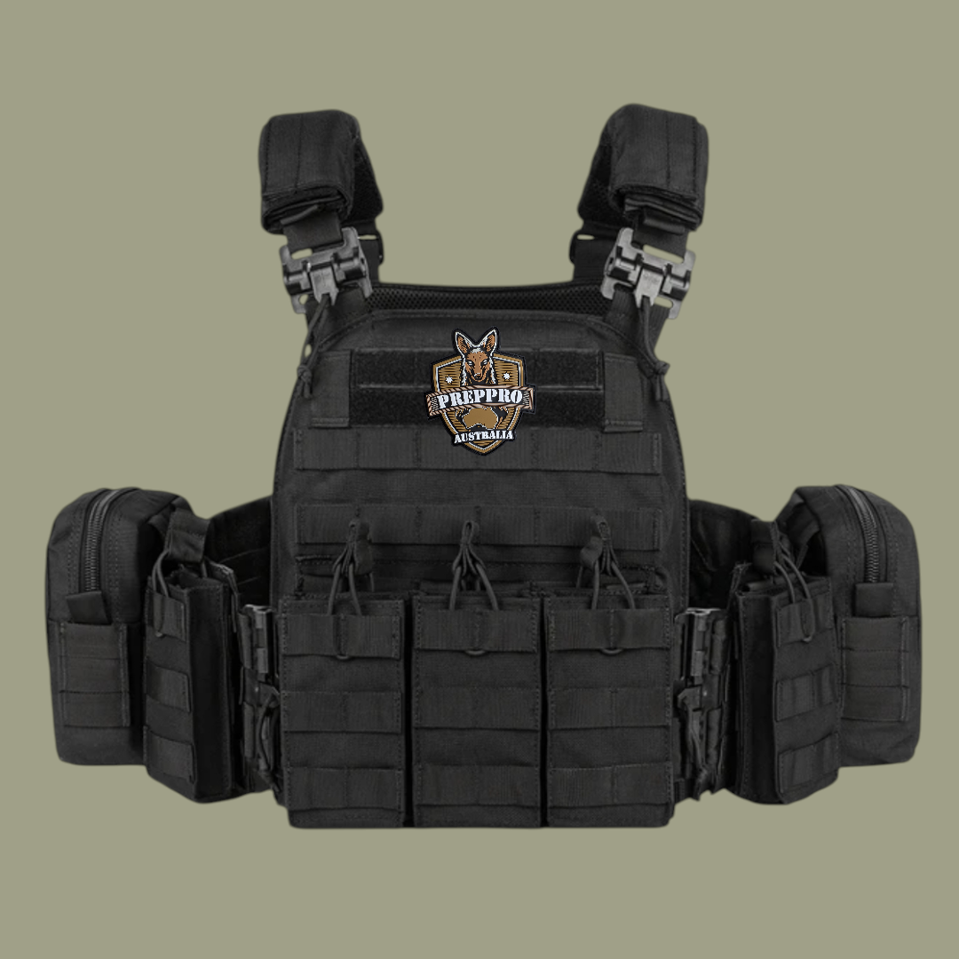 PrepPro Hunter Tactical Plate Carrier Vest – Modular Quick-Release Design - PrepPro Australia