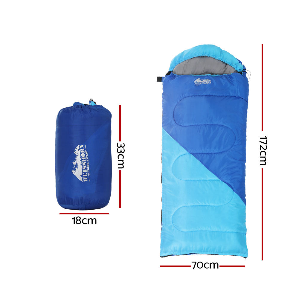 Weisshorn Kids Thermal Sleeping Bag, 172cm, Blue