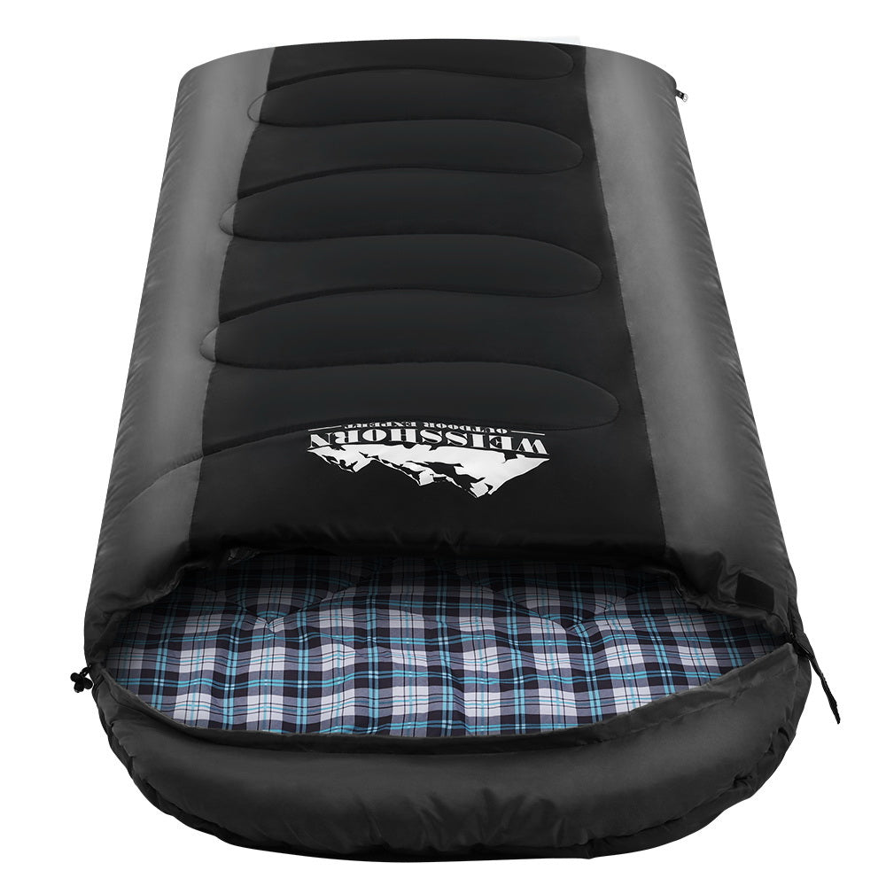 Weisshorn Thermal Sleeping Bag, -20°C to +10°C, Black