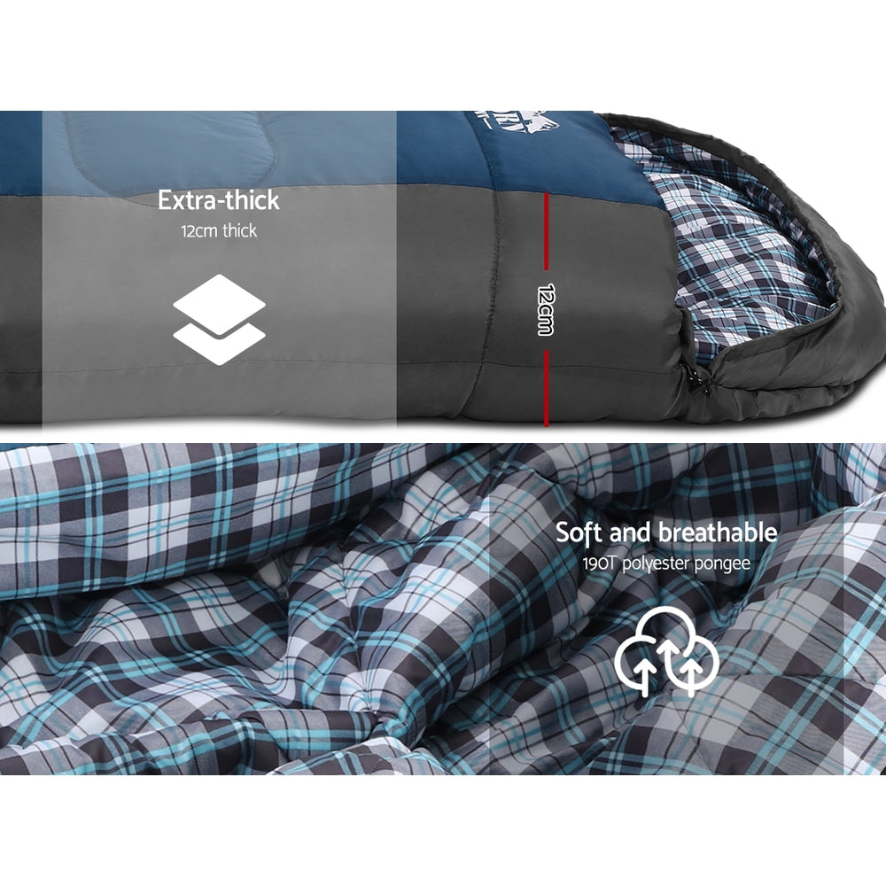 Weisshorn Single Sleeping Bag, -20°C, Blue
