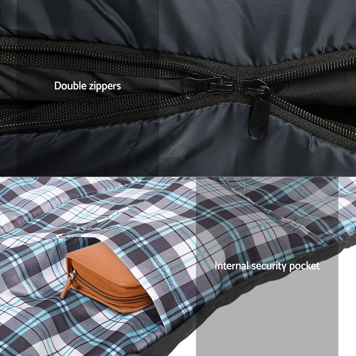 Weisshorn Sleeping Bag Set of 2, 0°C to 20°C, Single Adult Bags