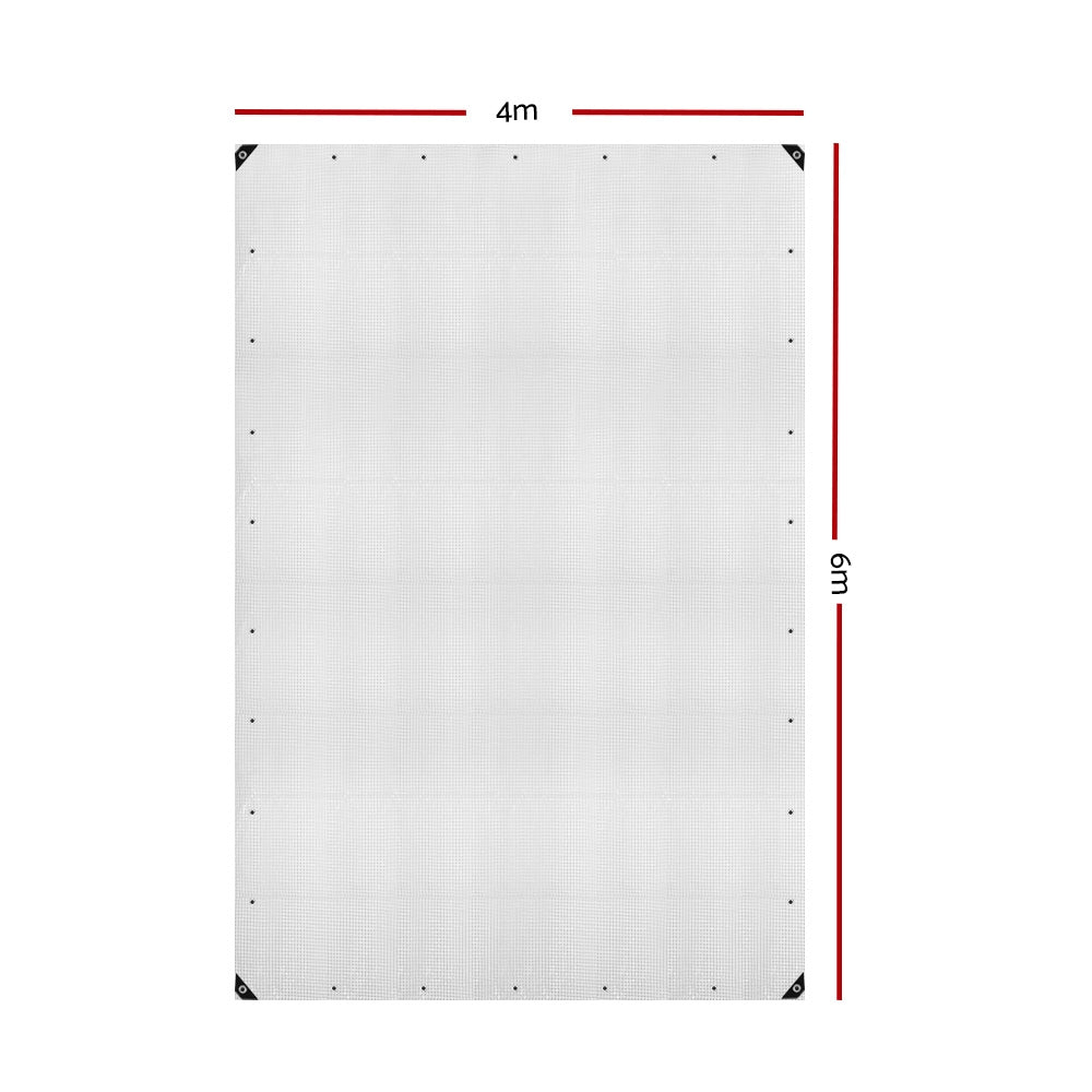 Instahut Heavy Duty Clear Poly Tarp 4m x 6m