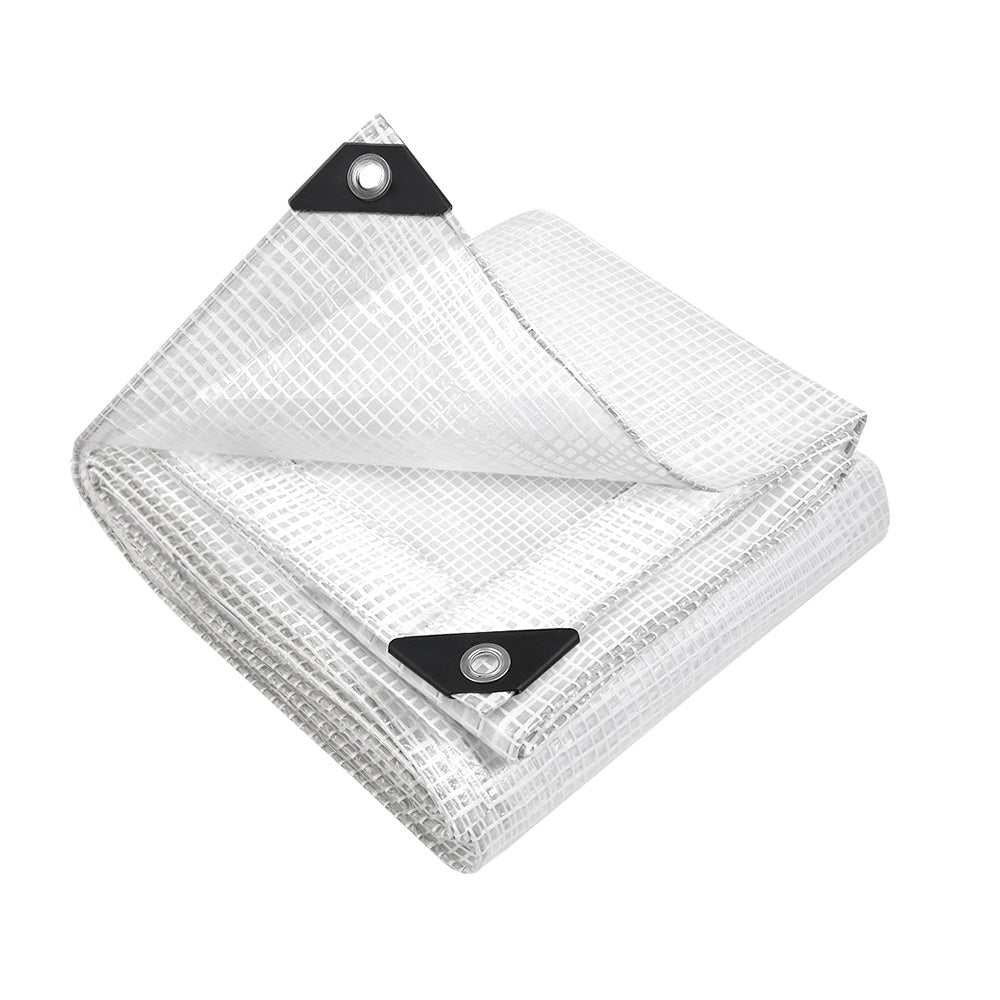 Instahut Heavy Duty Clear Poly Tarp 5m x 6m