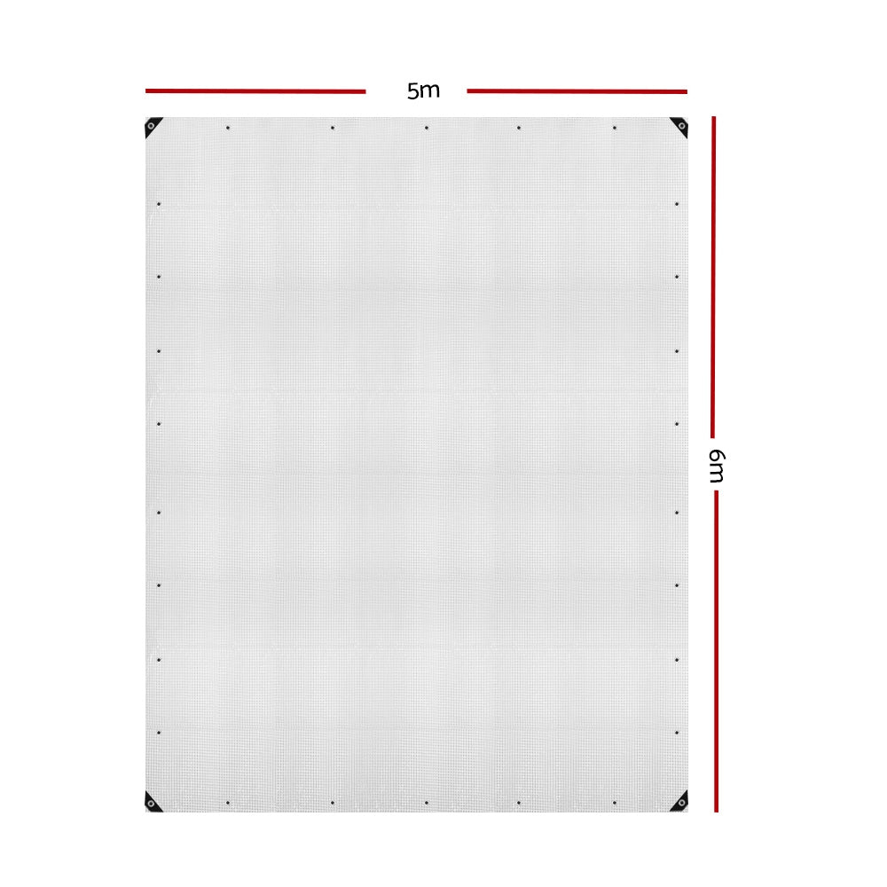 Instahut Heavy Duty Clear Poly Tarp 5m x 6m