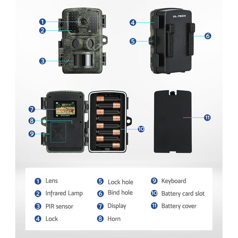 UL-tech 4K 16MP Trail Camera, Night Vision