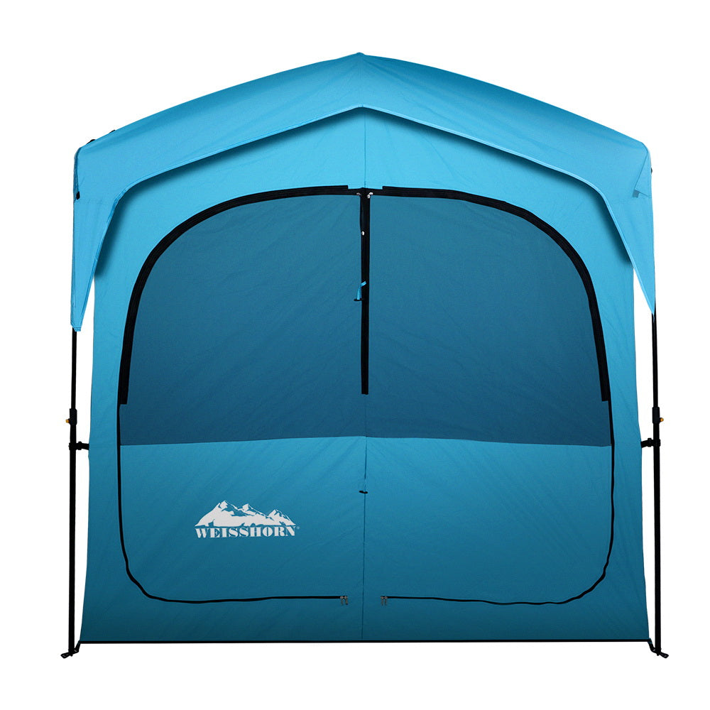 Weisshorn Fast Set-Up Shower and Toilet Tent, Double, Blue