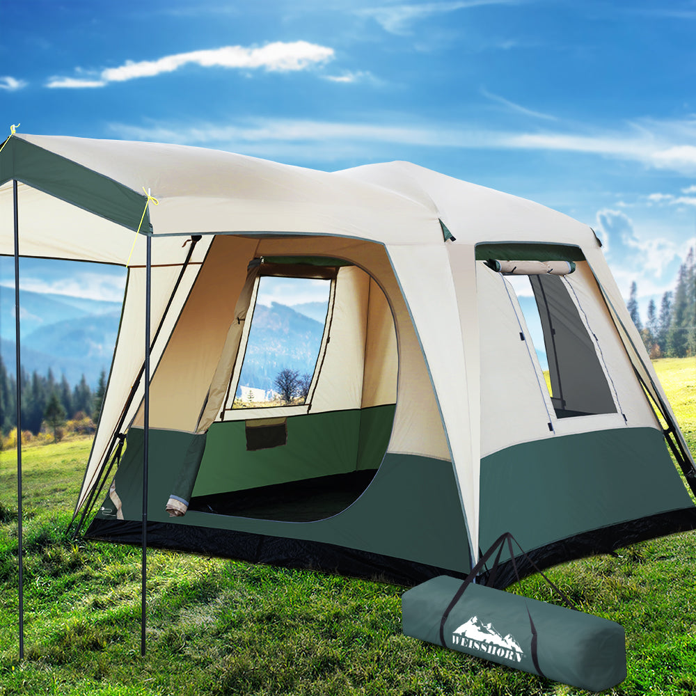 Weisshorn 4 Person Instant Dome Camping Tent, Green