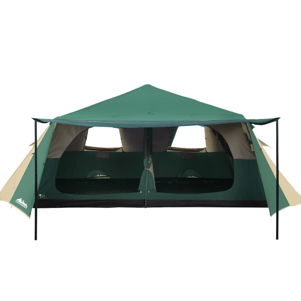 Weisshorn 8 Person Instant Up Dome Tent, 2 Rooms, Green