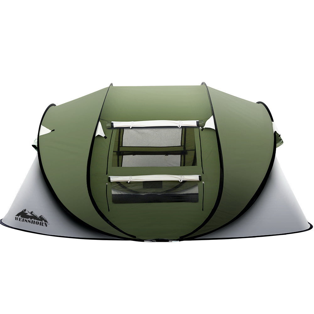 Weisshorn 4-5 Person Pop-Up Camping Tent, Green