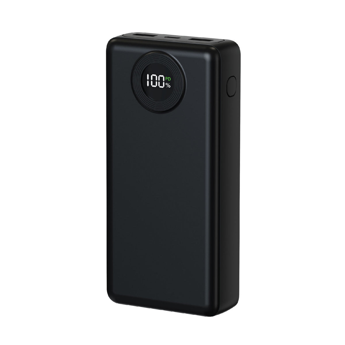 Laser 20000mAh Power Bank, 20W USB-C PD, LED Display, Black