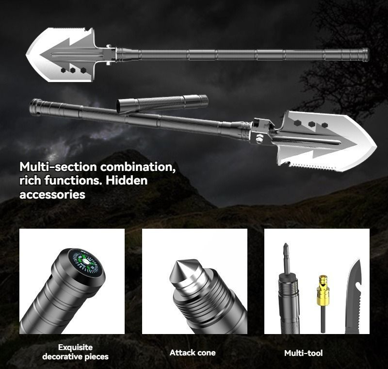 Multifunctional Shovel & Axe kit - Black
