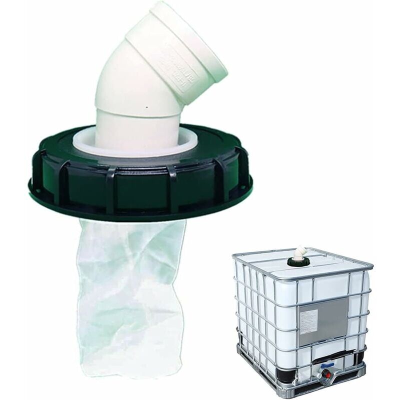 IBC Tank Lid Filter, 165mm Black Casing, Washable Nylon Bag