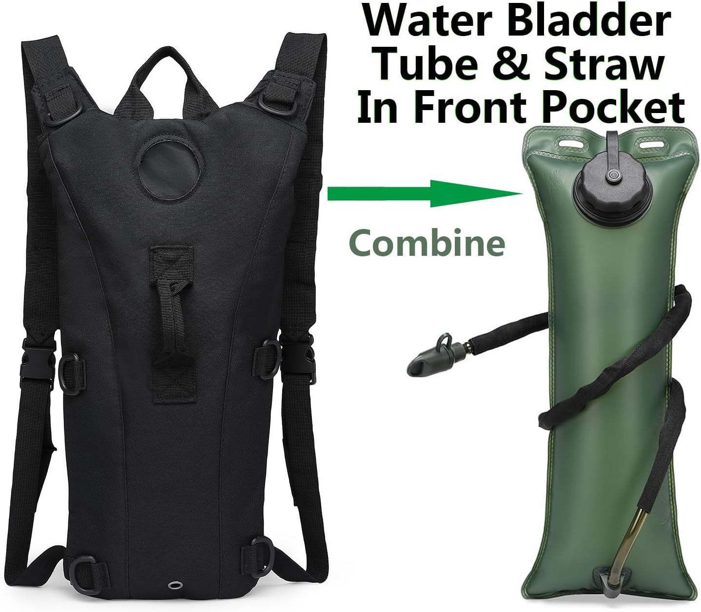 3L Hydration Backpack with Water Bladder