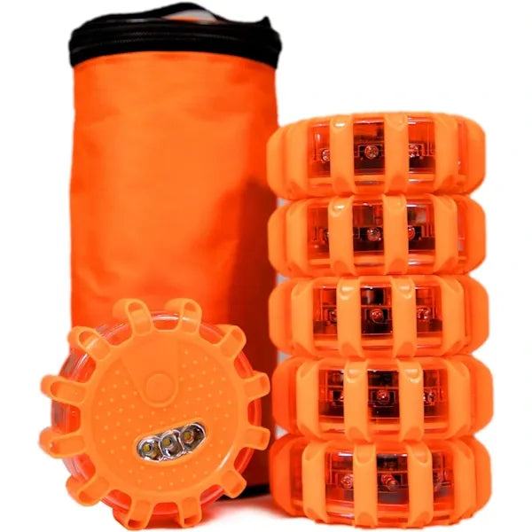 6-Pack LED Roadside Torches with Magnetic Base