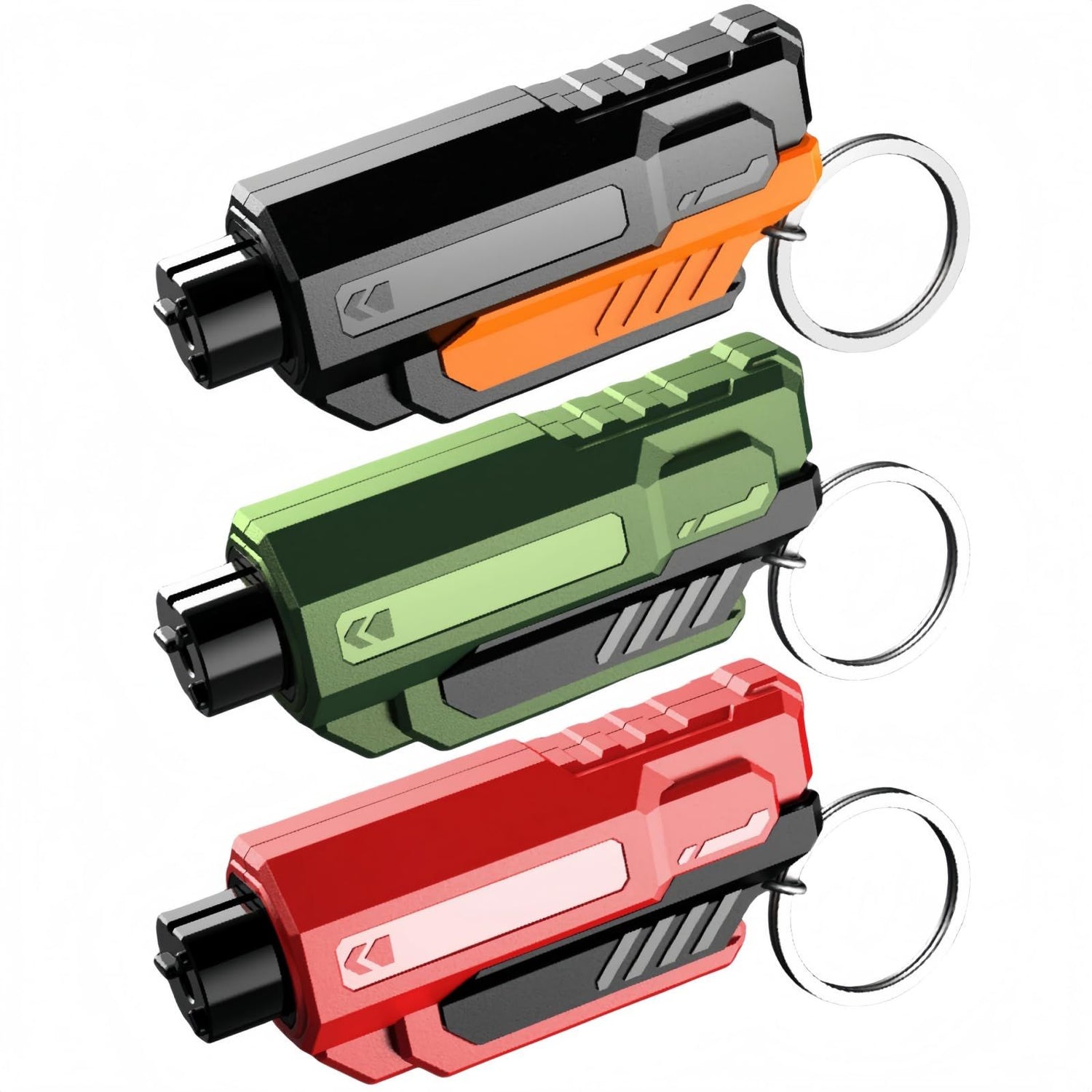 3 x Emergency Car Escape Tools (Red, Green & Orange)