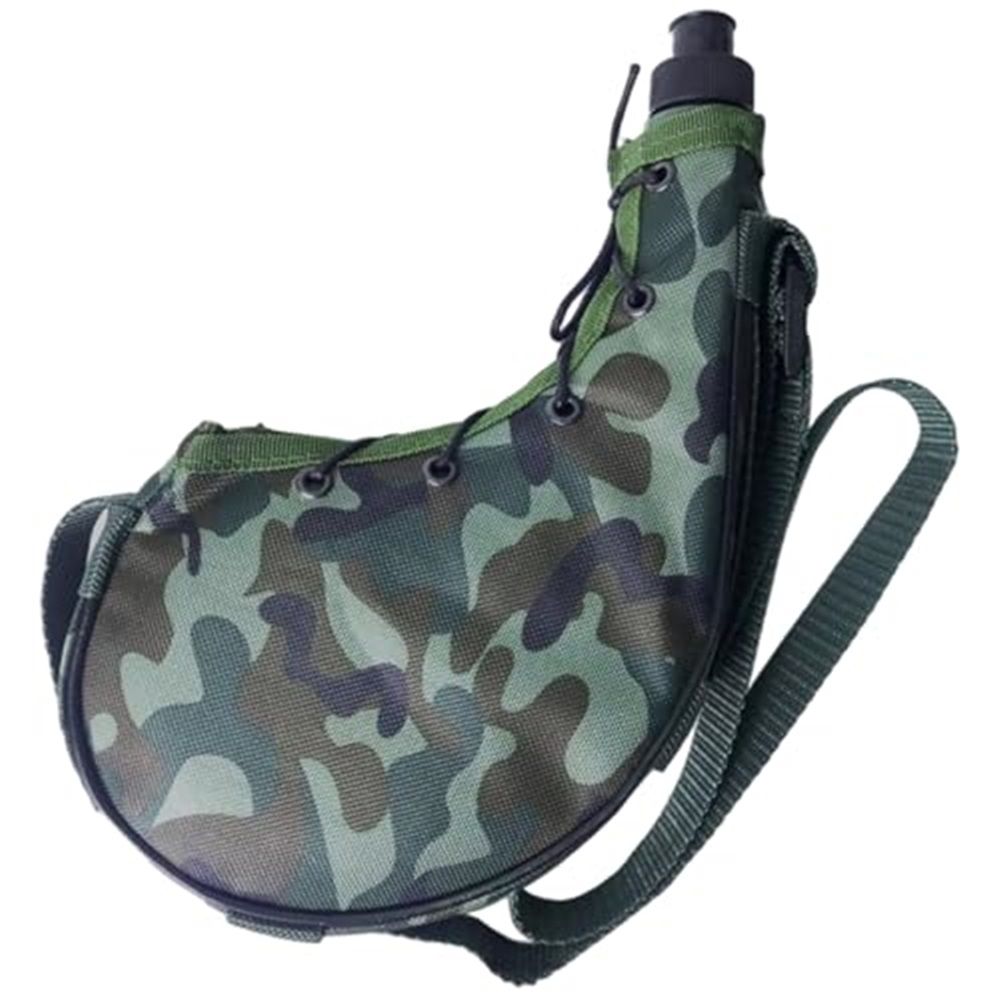 800ml Canteen Water Bottle with 600D Oxford Cover and Shoulder Strap