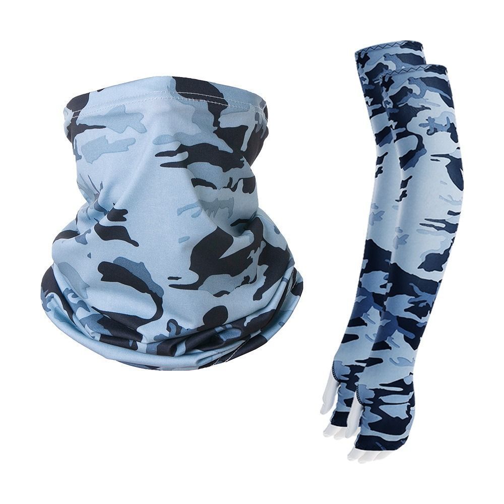 Camo Sun Guard Kit, Sleeves, Gloves & Neck Cover, Light Grey Camo