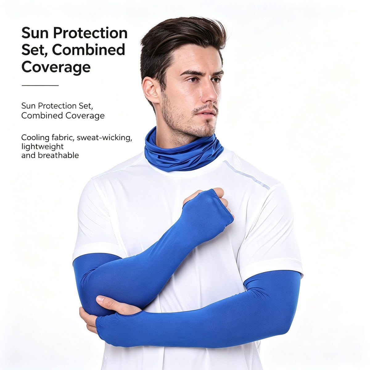 Camo Sun Guard Kit, Sleeves, Gloves & Neck Cover, Light Grey Camo