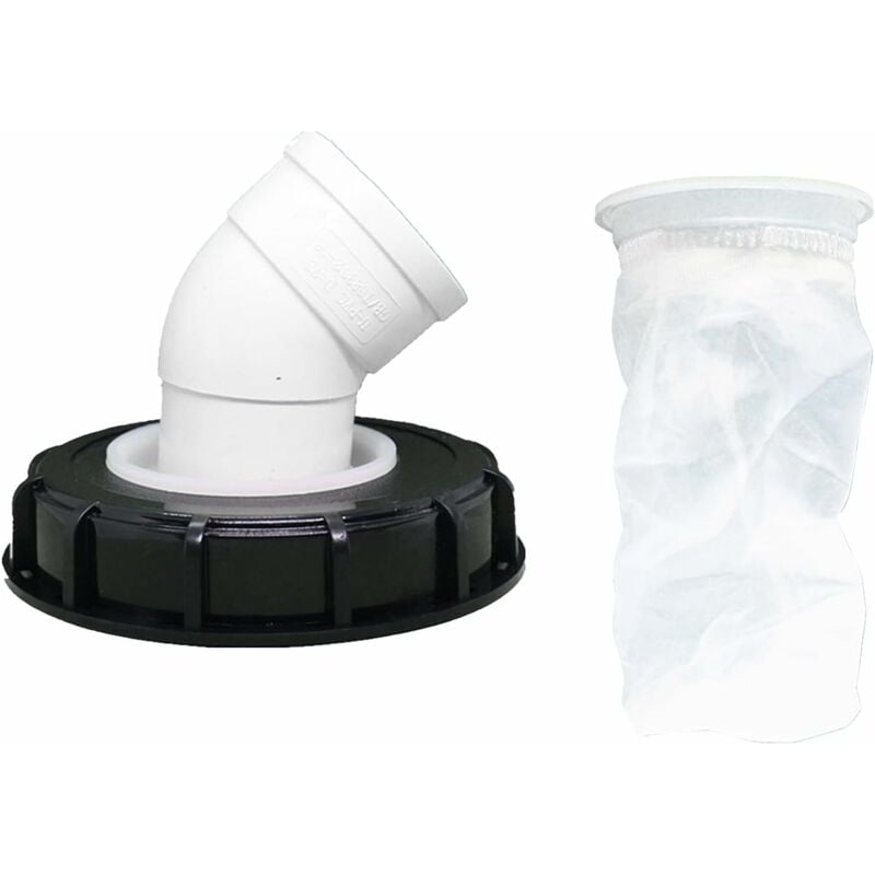 IBC Rainwater Lid Filter, 163mm Lid, 75mm Outlet, 45° Option