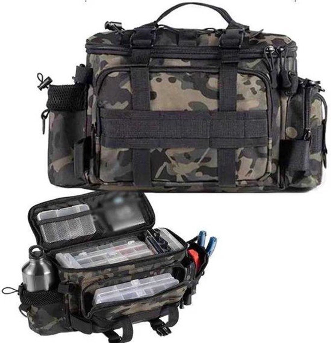 Camouflage Fishing Tackle Bag, Water-Resistant