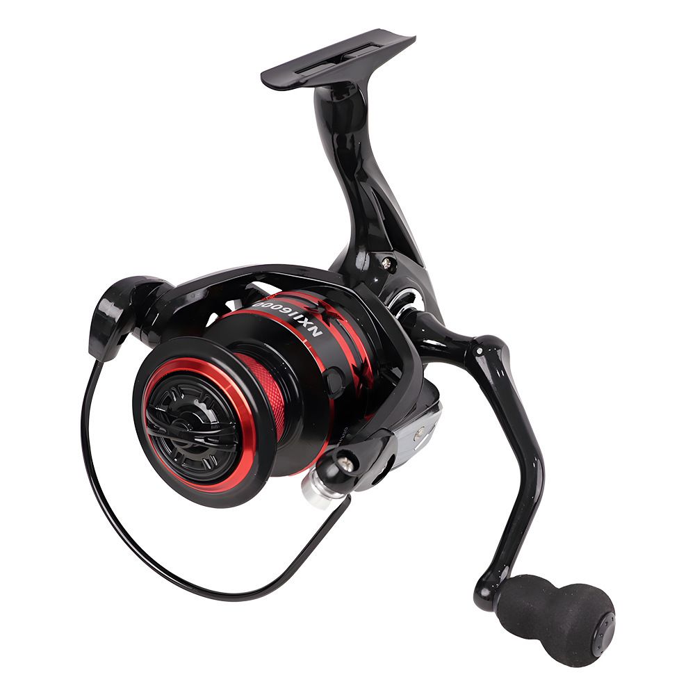 All Metal Spinning Fishing Reel, 6000 Size, Red