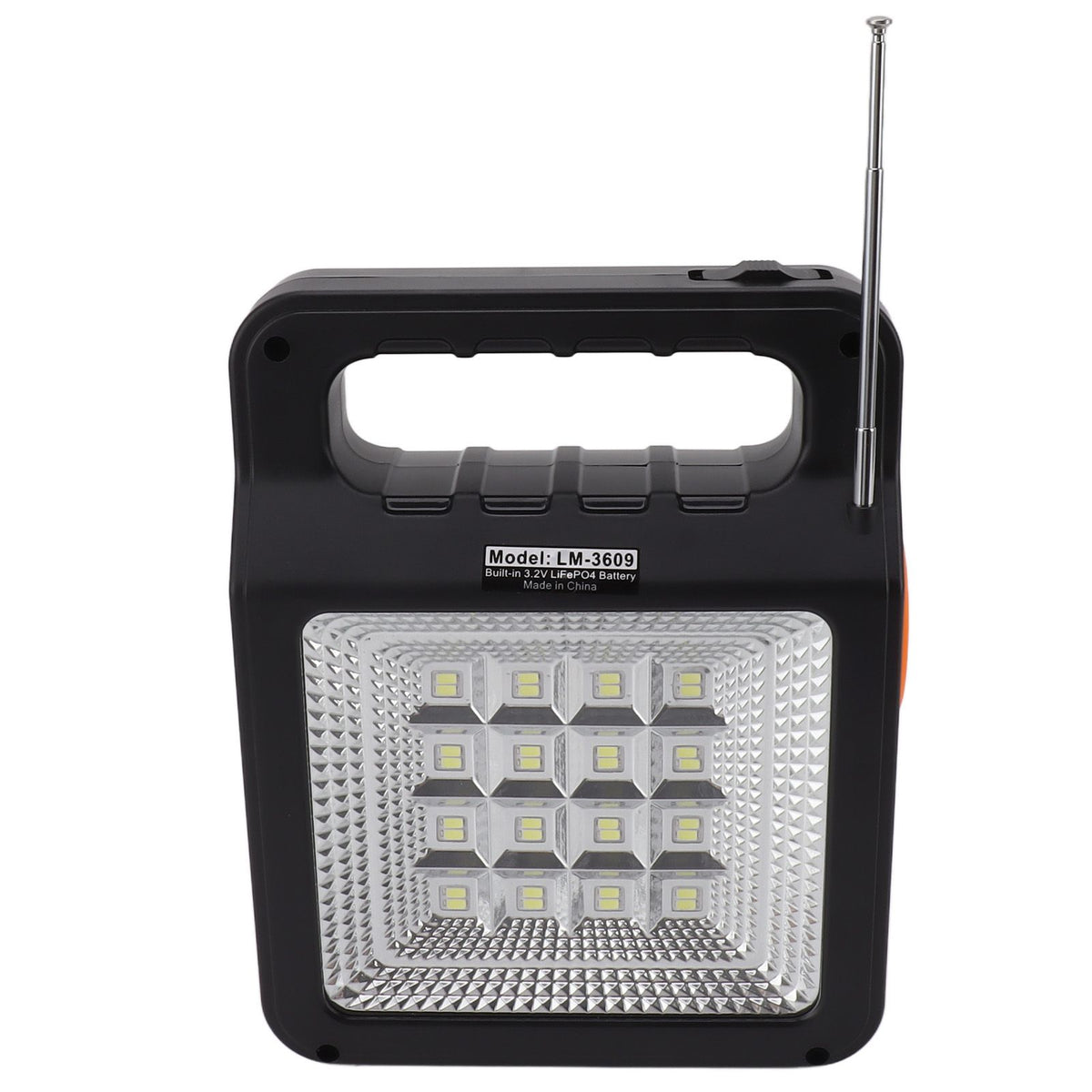 6000mAh Solar Emergency Lighting & Power Kit – Radio, MP3, 3 Bulbs & USB Charging