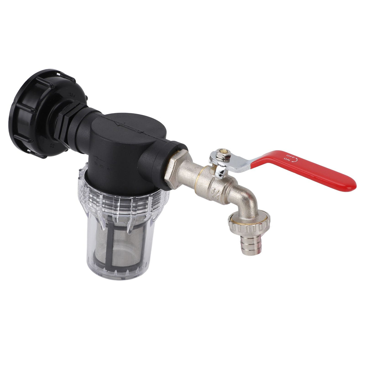 IBC Tank Filter Connector Kit, S60x6 to G3/4 Female, with Faucet and Nipple