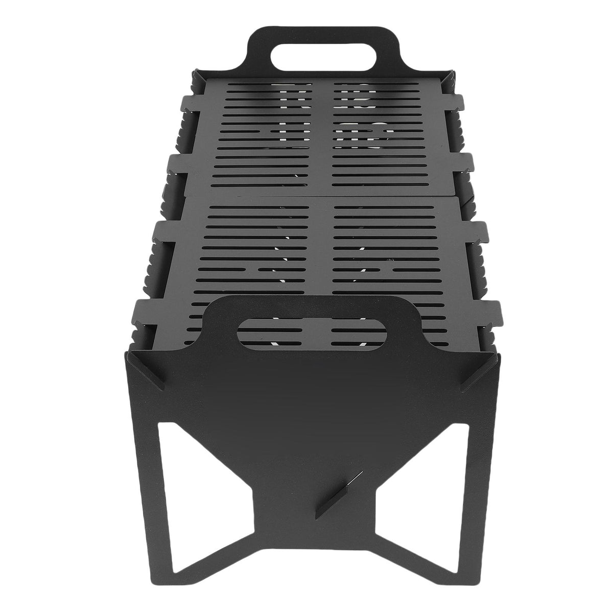 Slot Grill Folding Charcoal BBQ, Steel, Detachable