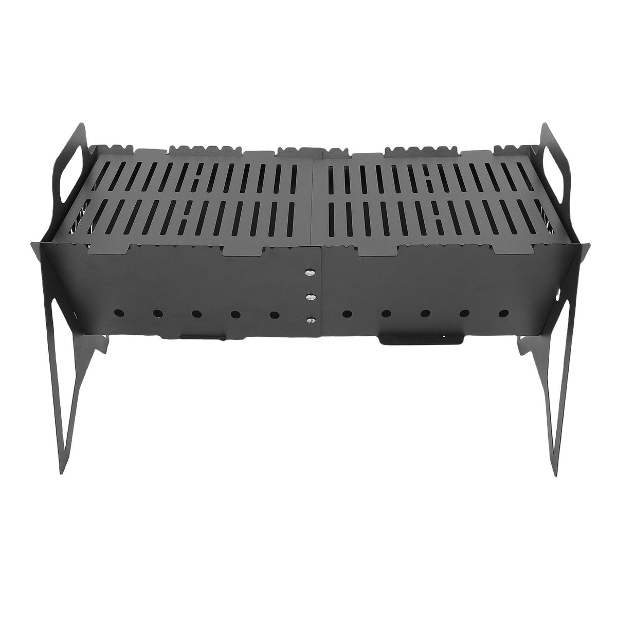 Slot Grill Folding Charcoal BBQ, Steel, Detachable