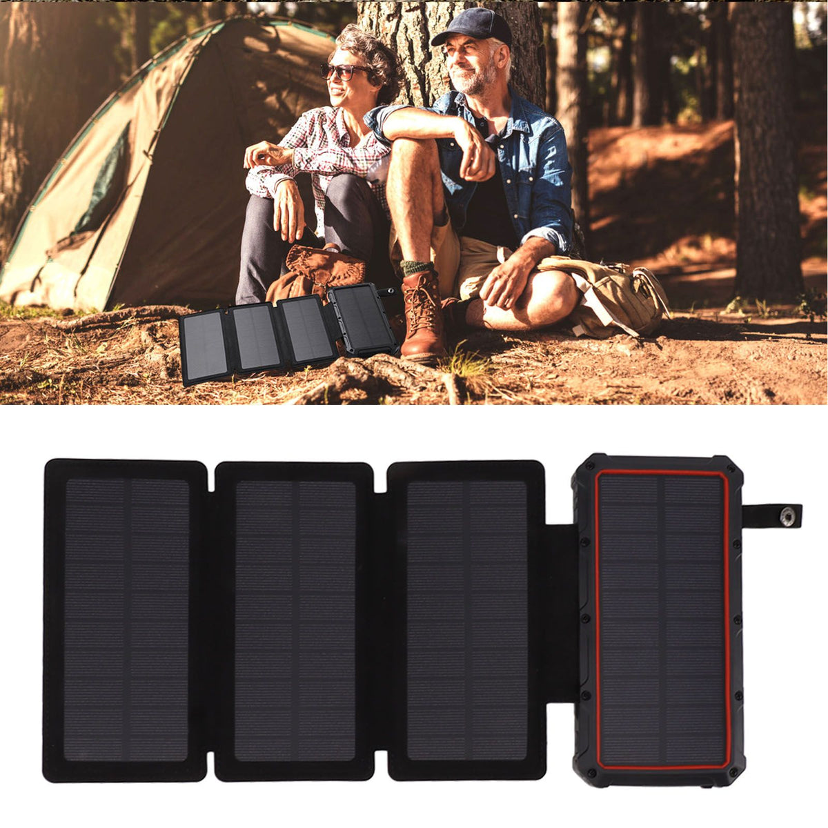 20000mAh Solar Charger Outdoor USB C Foldable Solar Charger Power Bank for Smartphones Tablets A20000
