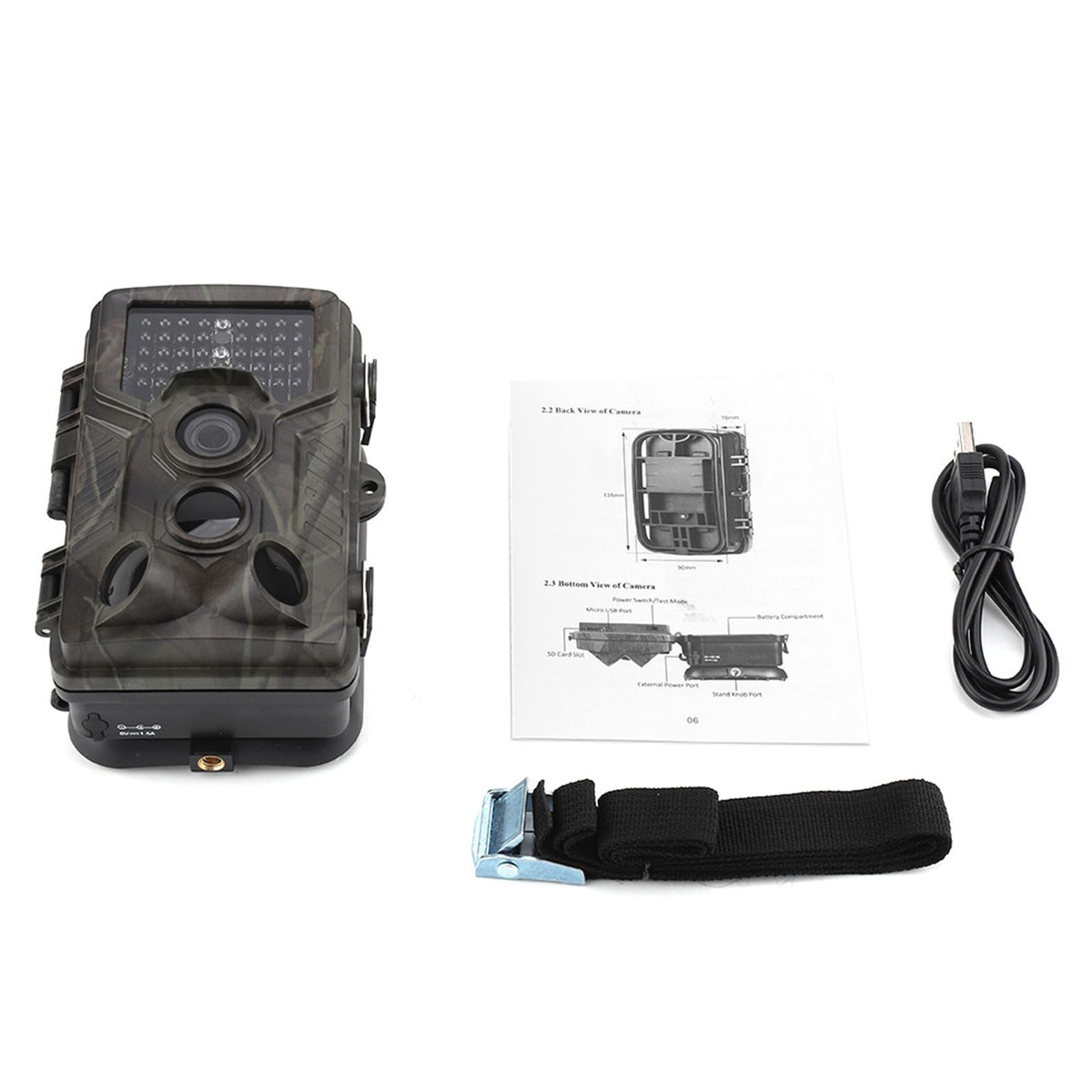 12MP 1080P Waterproof Trail Camera, 42 IR LEDs