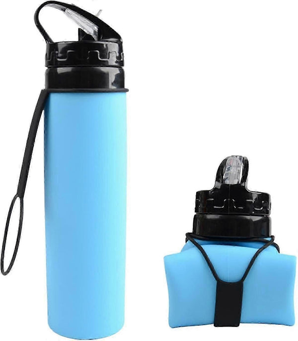 Collapsible Travel Water Bottle, BPA-Free, Blue
