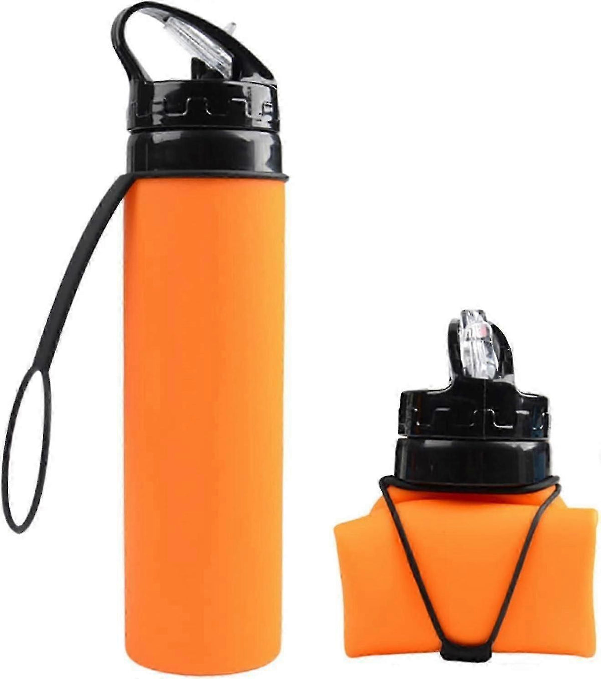 Collapsible Travel Water Bottle, BPA-Free, Orange